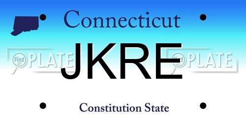 JKRE Connecticut License Plate