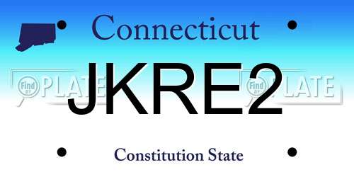 JKRE2 Connecticut License Plate