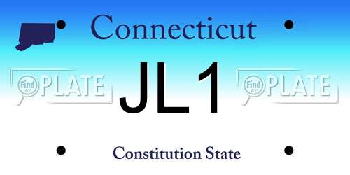 JL1 Connecticut License Plate