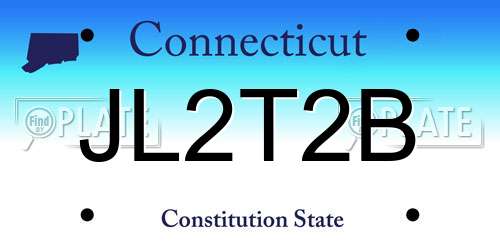 JL2T2B Connecticut License Plate
