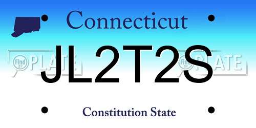 JL2T2S Connecticut License Plate