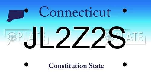 JL2Z2S Connecticut License Plate