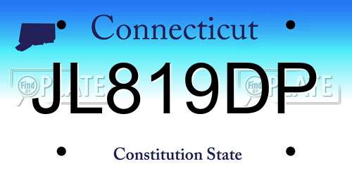 JL819DP Connecticut License Plate