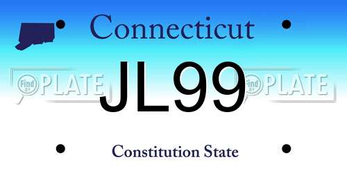 JL99 Connecticut License Plate