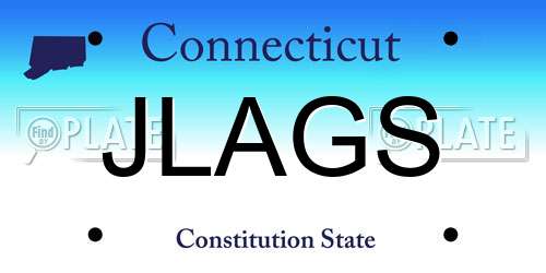 JLAGS Connecticut License Plate