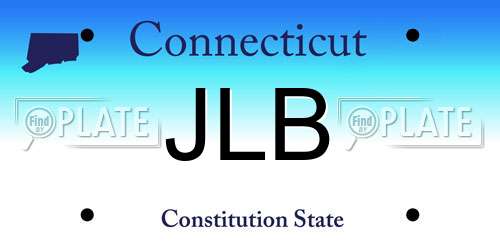 JLB Connecticut License Plate