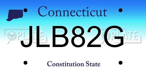 JLB82G Connecticut License Plate