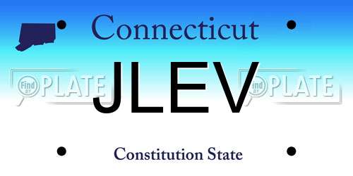 JLEV Connecticut License Plate