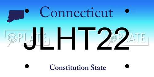 JLHT22 Connecticut License Plate