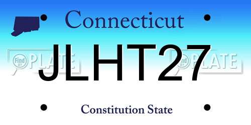JLHT27 Connecticut License Plate