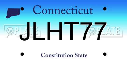 JLHT77 Connecticut License Plate