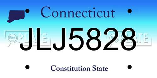 JLJ5828 Connecticut License Plate