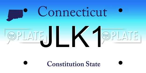 JLK1 Connecticut License Plate