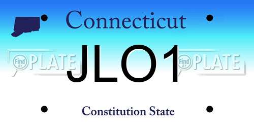 JLO1 Connecticut License Plate