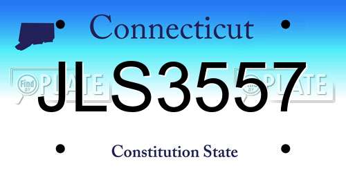 JLS3557 Connecticut License Plate