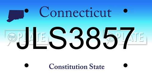 JLS3857 Connecticut License Plate