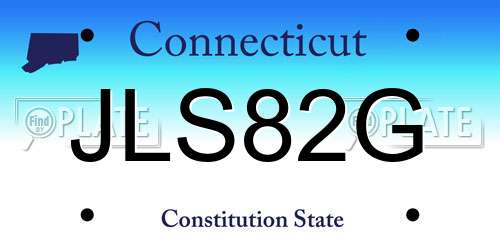 JLS82G Connecticut License Plate