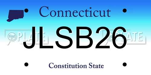 JLSB26 Connecticut License Plate