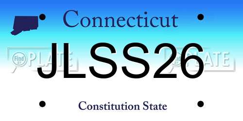 JLSS26 Connecticut License Plate