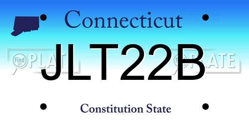 JLT22B Connecticut License Plate