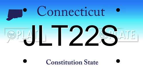 JLT22S Connecticut License Plate