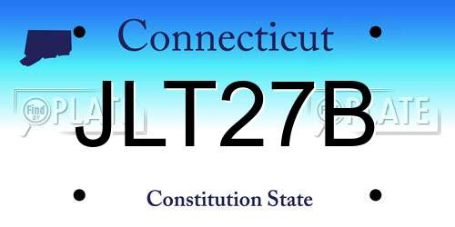 JLT27B Connecticut License Plate