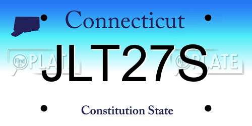 JLT27S Connecticut License Plate