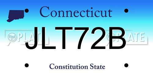 JLT72B Connecticut License Plate