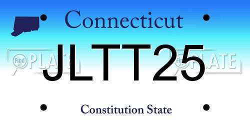 JLTT25 Connecticut License Plate