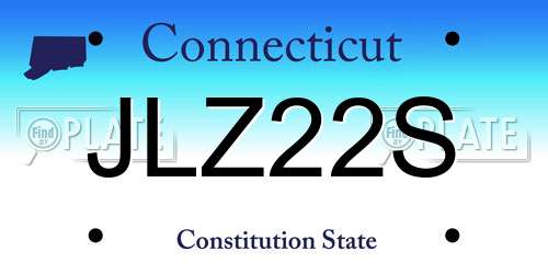 JLZ22S Connecticut License Plate