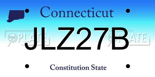 JLZ27B Connecticut License Plate
