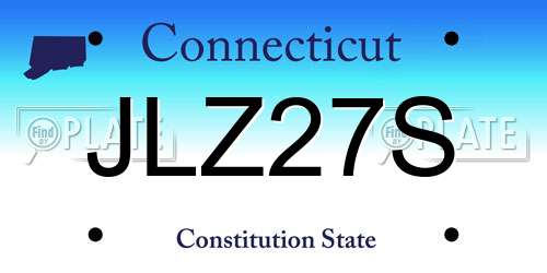 JLZ27S Connecticut License Plate
