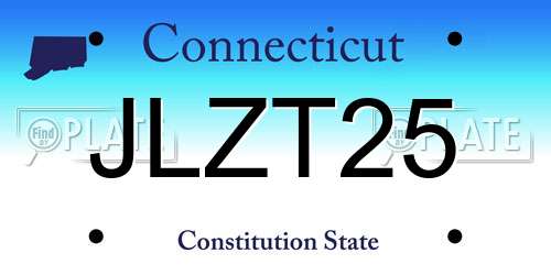 JLZT25 Connecticut License Plate