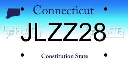 JLZZ28 Connecticut License Plate