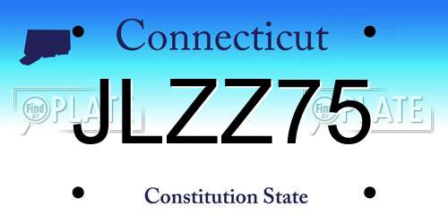 JLZZ75 Connecticut License Plate