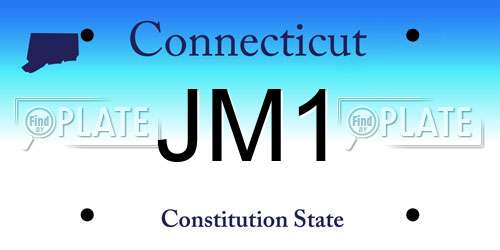 JM1 Connecticut License Plate