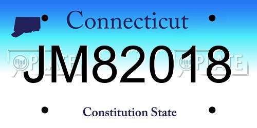 JM82018 Connecticut License Plate