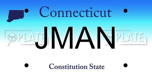 JMAN Connecticut License Plate