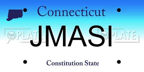 JMASI Connecticut License Plate