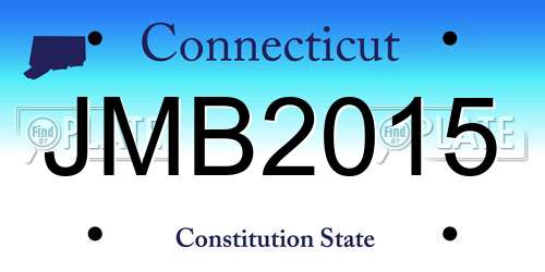 JMB2015 Connecticut License Plate