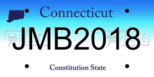 JMB2018 Connecticut License Plate