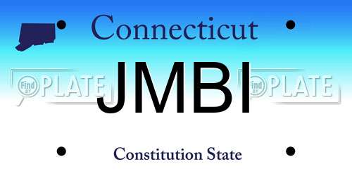 JMBI Connecticut License Plate