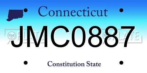 JMC0887 Connecticut License Plate