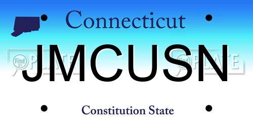 JMCUSN Connecticut License Plate