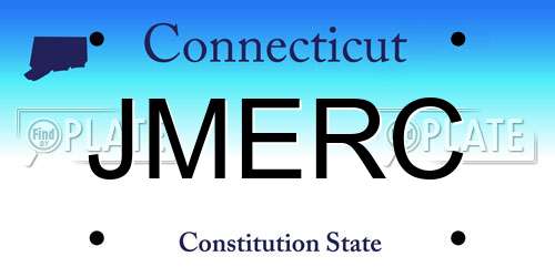 JMERC Connecticut License Plate