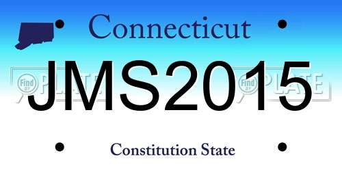 JMS2015 Connecticut License Plate