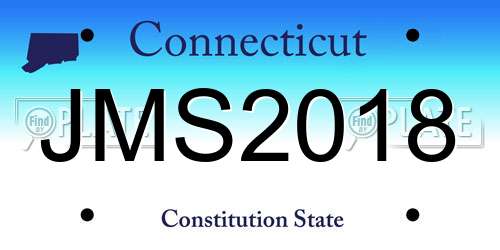 JMS2018 Connecticut License Plate