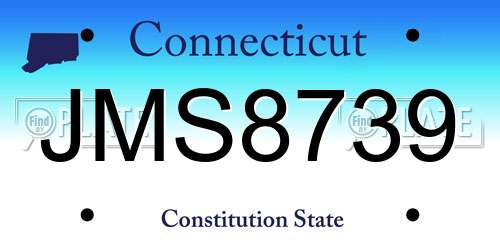 JMS8739 Connecticut License Plate