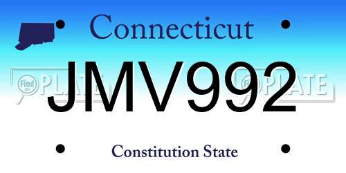 JMV992 Connecticut License Plate