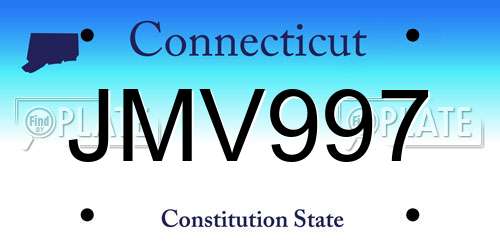 JMV997 Connecticut License Plate